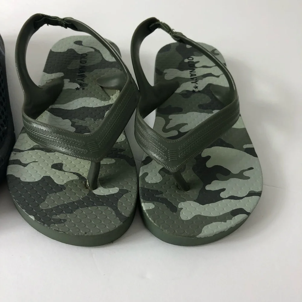 Carters Old Navy Flip Flops Camo Swim Shoes